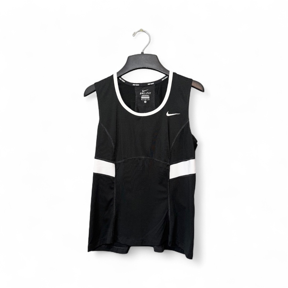 Nike Tennis Dry Fit Athletic Tank Black & White Size M